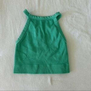 Gilly Hicks Green Ribbed Tank Top